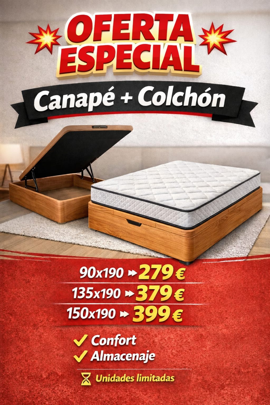 Oferta Canapé + Colchón