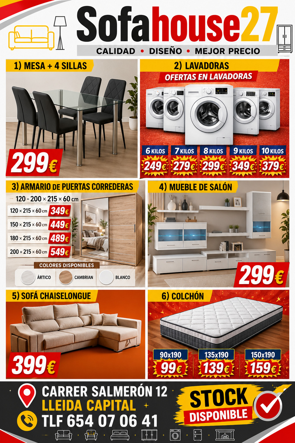 Ofertas Sofa House 27 - Armarios, canapés, sofás y electrodomésticos